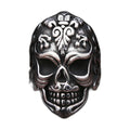 Bague pirate en acier, sur fond blanc