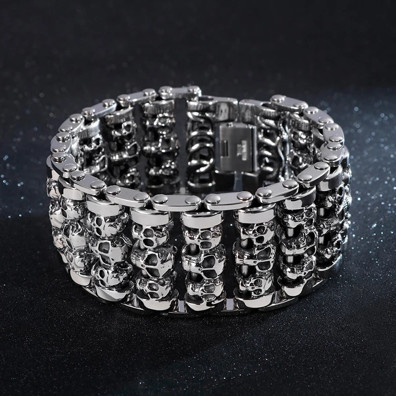 Bracelet Pirate Large Crane d'Acier