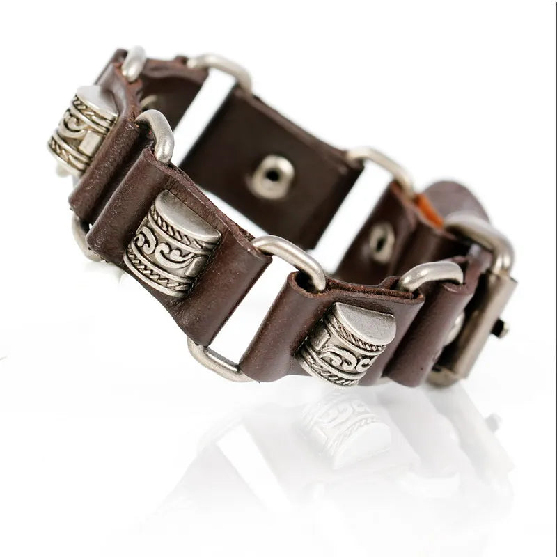 Bracelet Pirate Chaine et Cuir