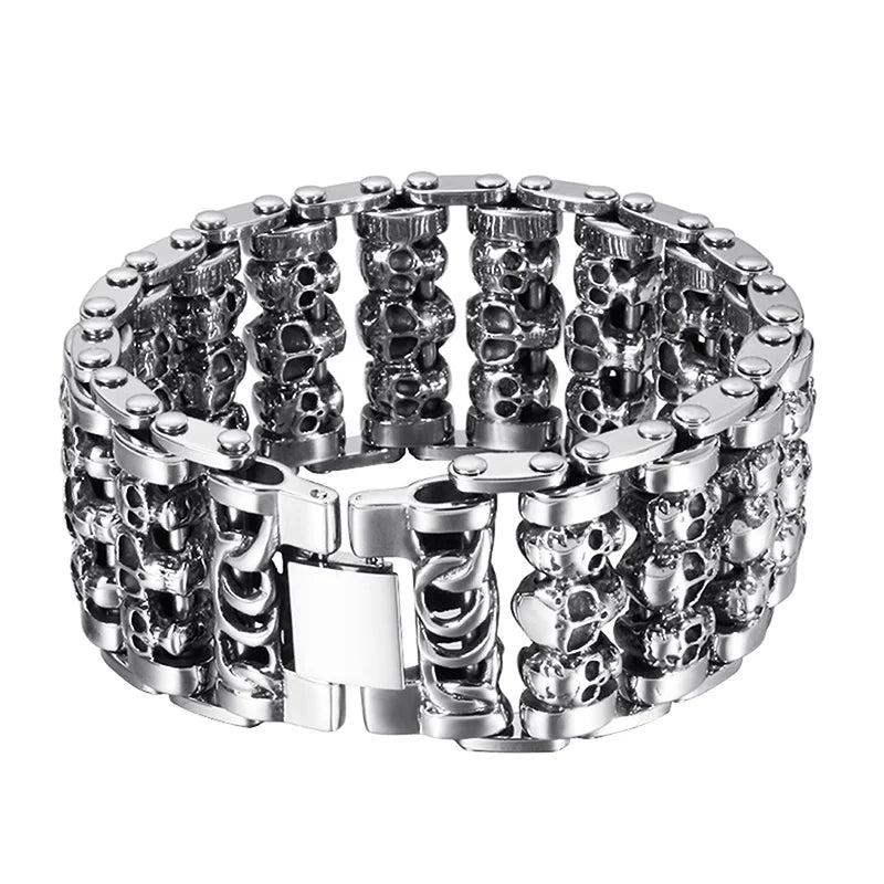 Bracelet Pirate Large Crane d'Acier