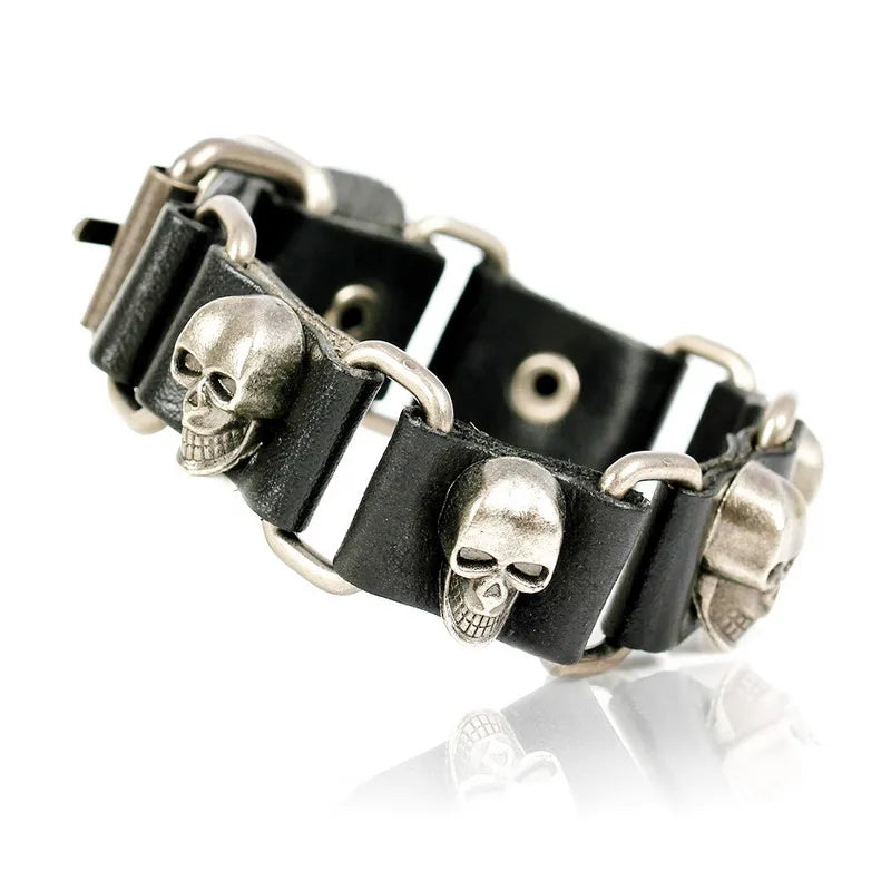 Bracelet Pirate Chaine et Cuir