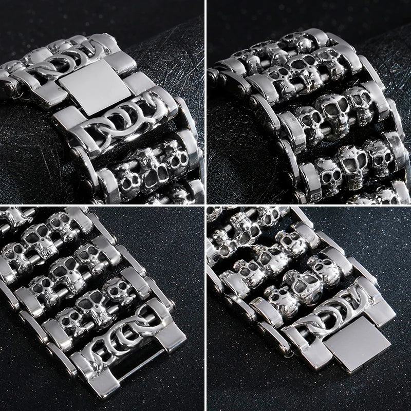 Bracelet Pirate Large Crane d'Acier