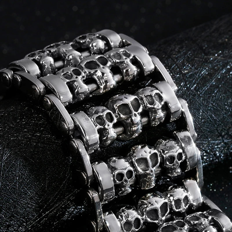 Bracelet Pirate Large Crane d'Acier