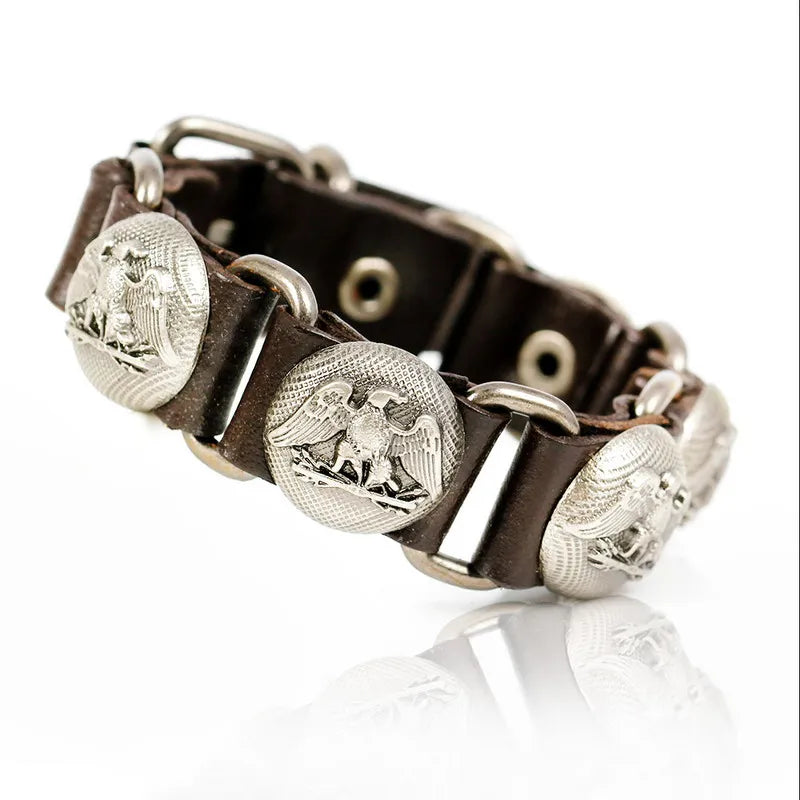 Bracelet Pirate Chaine et Cuir