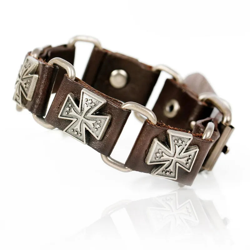 Bracelet Pirate Chaine et Cuir