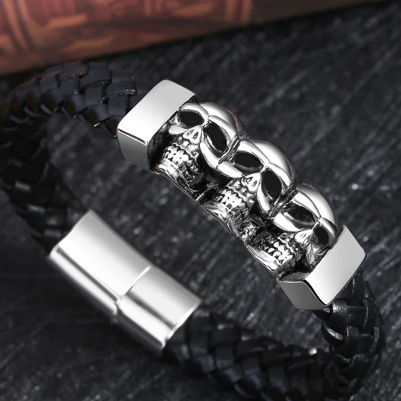 Bracelet Pirate Tresse Noire