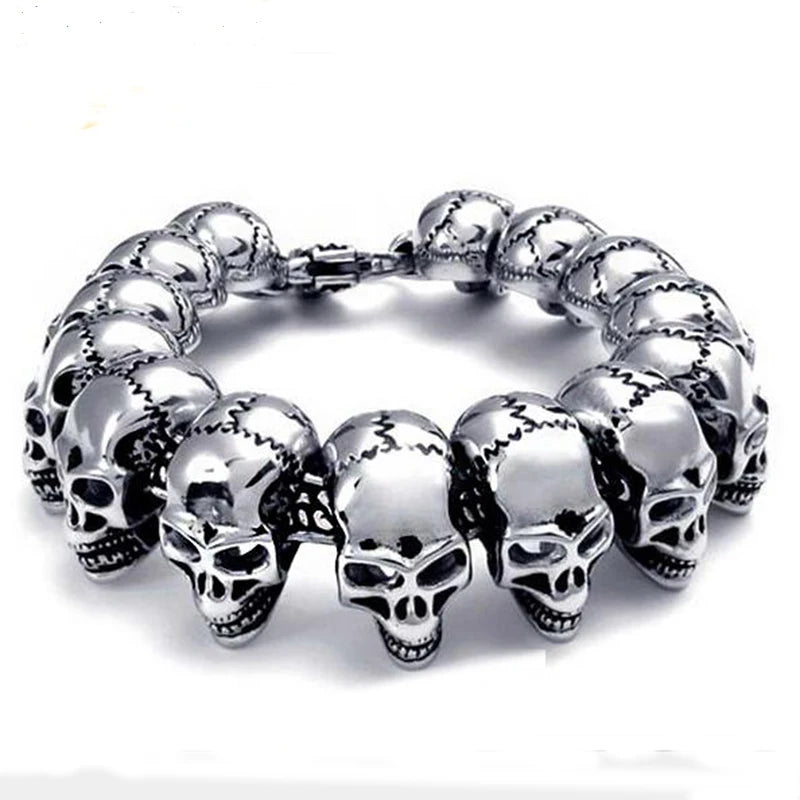 Bracelet Pirate Rouages et Crane