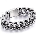 Bracelet Pirate Rouages et Crane