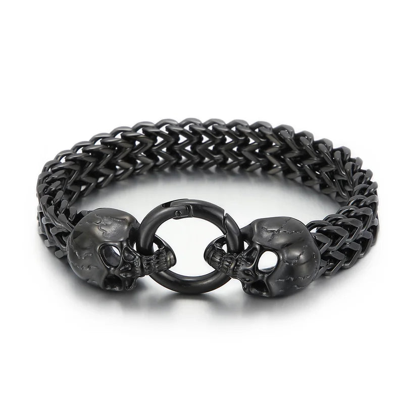 Bracelet Pirate Rouages et Crane