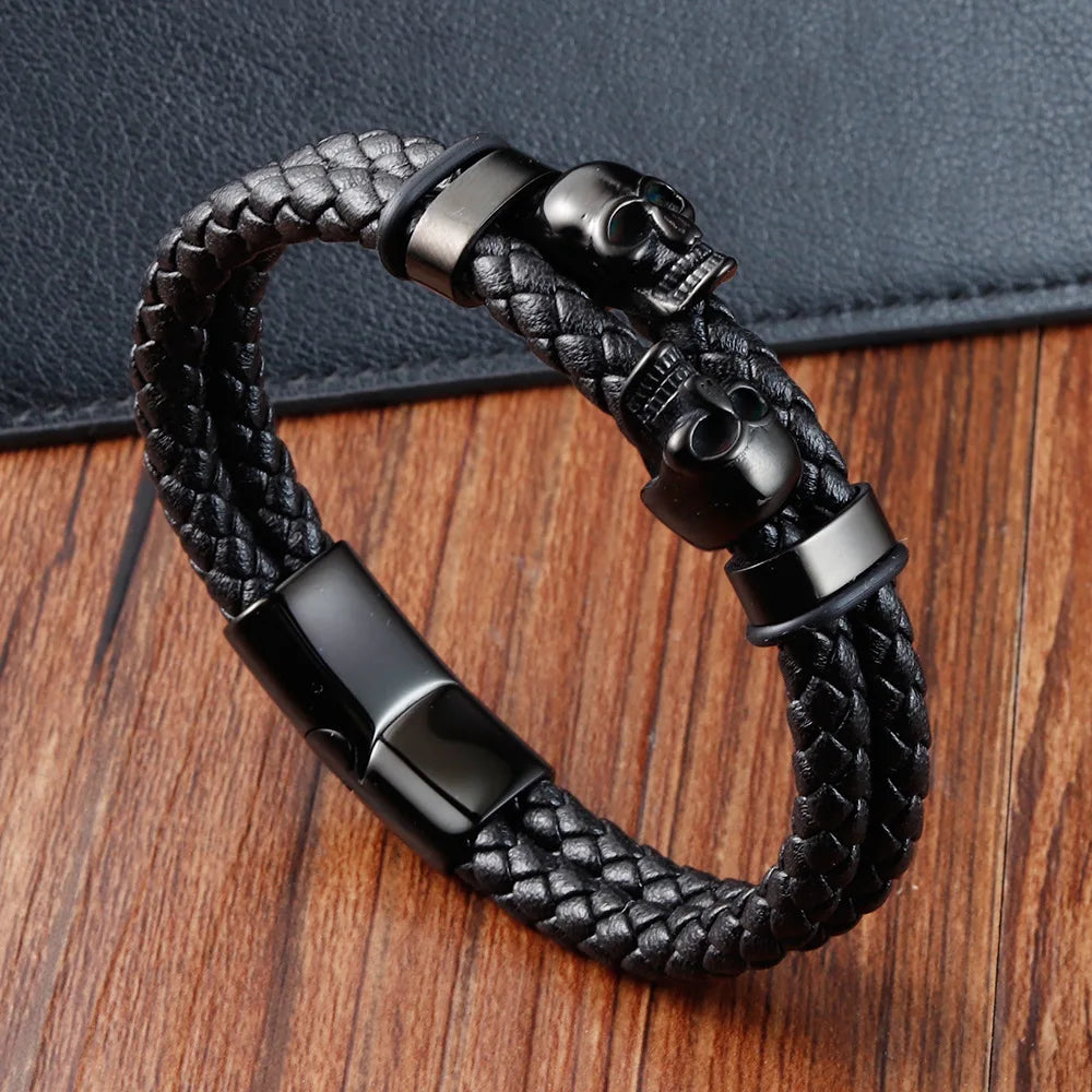 Bracelet Pirate Tresse Noire