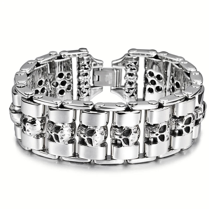 Bracelet Pirate Large Crane d'Acier