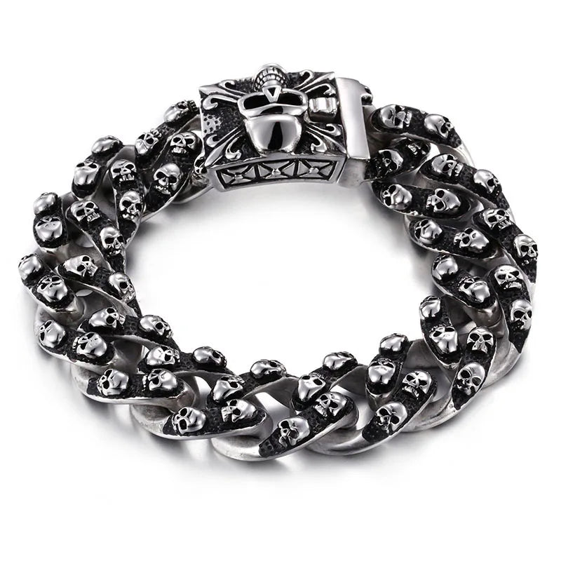 Bracelet Pirate Large Crane d'Acier