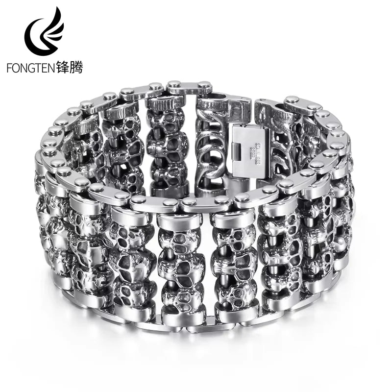 Bracelet Pirate Large Crane d'Acier