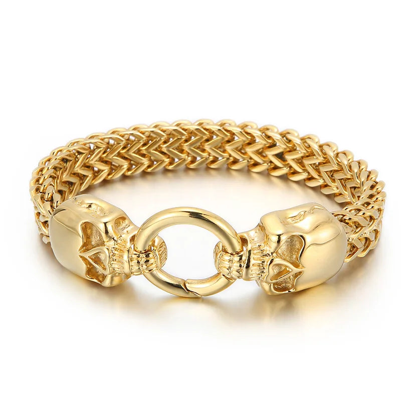 Bracelet Pirate Rouages et Crane