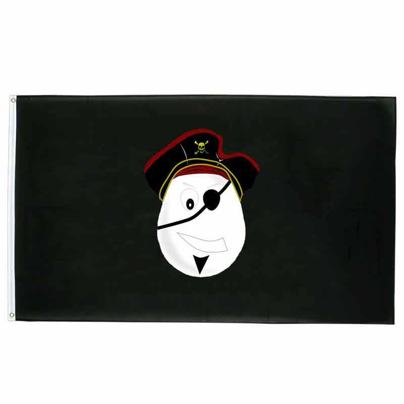 Drapeau pirate Mousse Maudit - fourreau 2 oeillets