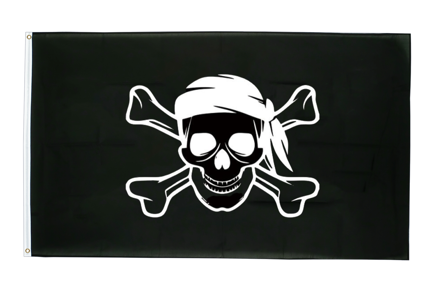 Drapeau pirate Grand Pavois Noir - fourreau 2 oeillets