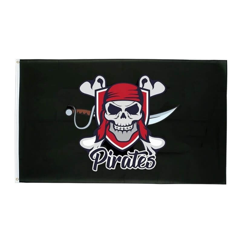 Drapeau pirate Flibustier Originel - fourreau 2 oeillets