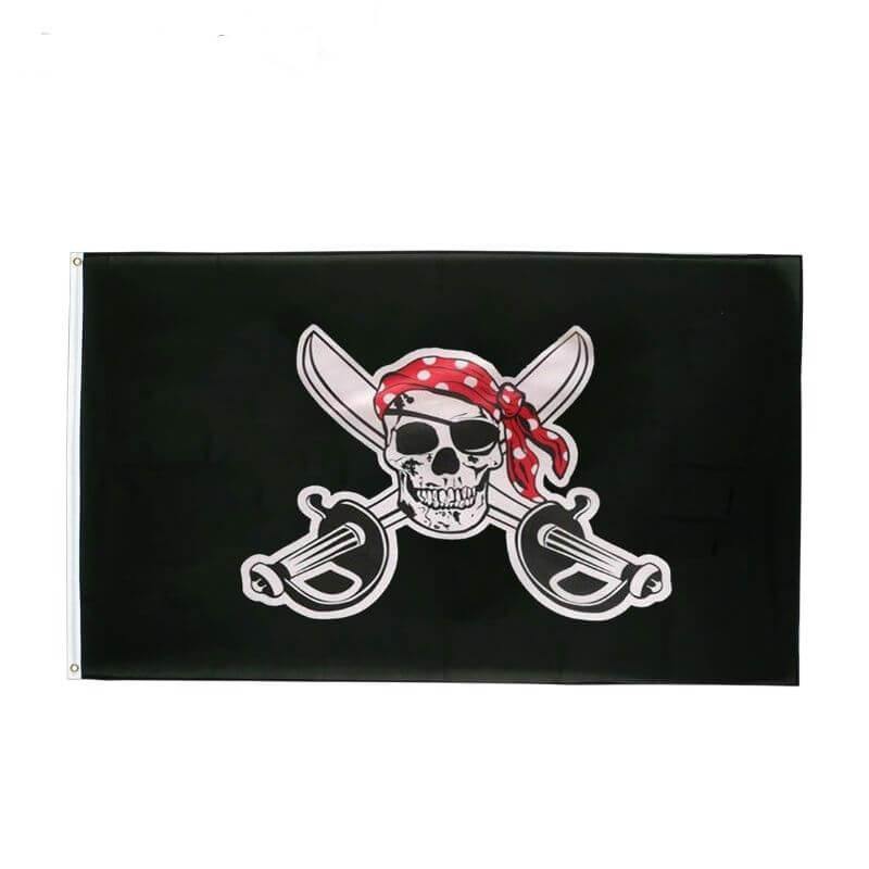 Drapeau pirate Mystère Abyssal - fourreau 2 oeillets