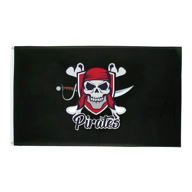 Drapeau pirate Écarlate Actuel - fourreau 2 oeillets