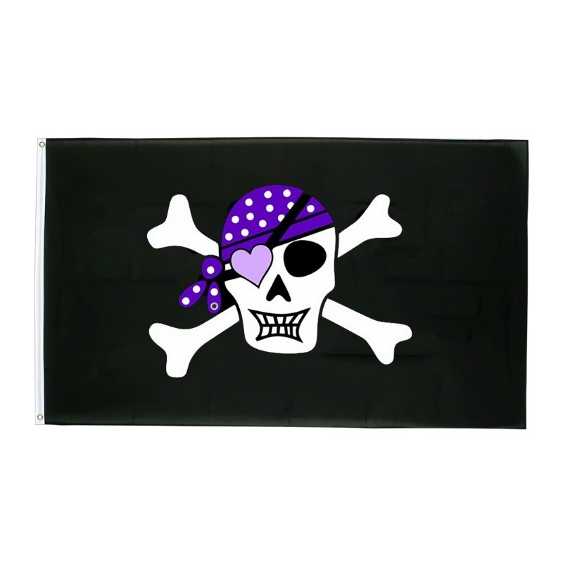 Drapeau pirate Corsaire Royale - fourreau 2 oeillets