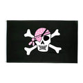 Drapeau pirate Souveraine Rose - fourreau 2 oeillets