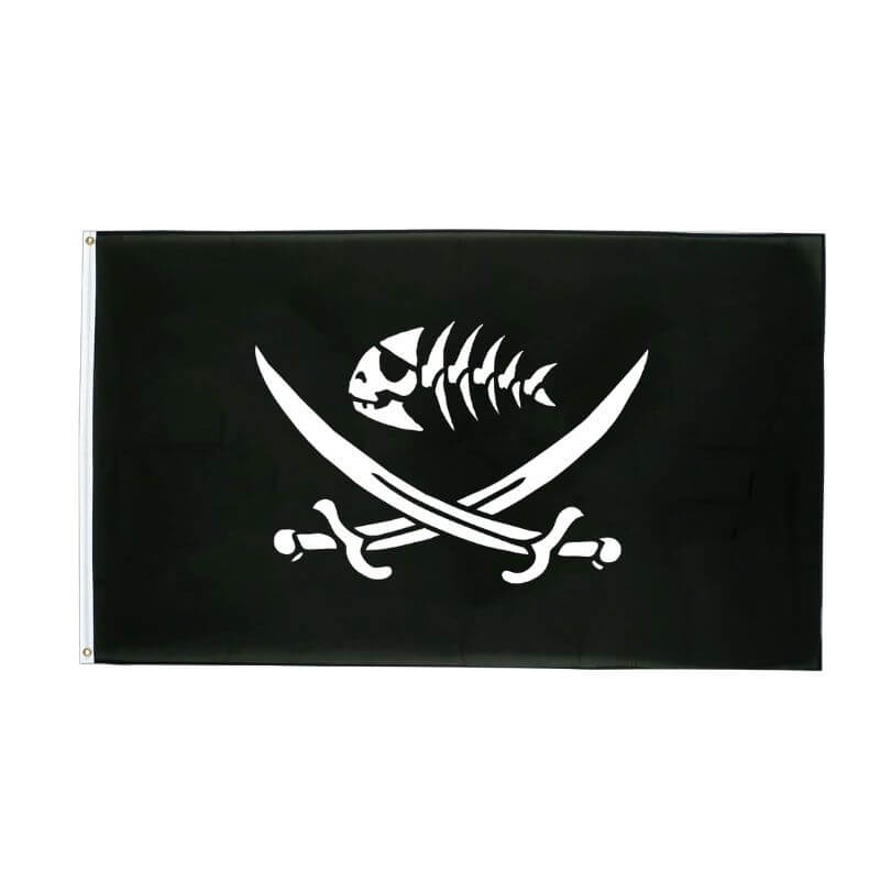 Drapeau pirate Arête Maudite - fourreau 2 oeillets