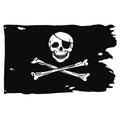 Drapeau pirate Os Brisés - fourreau 2 oeillets