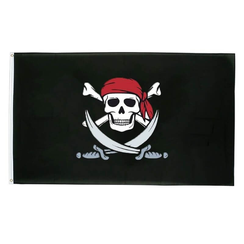 Drapeau pirate Os Et Crâne - fourreau 2 oeillets