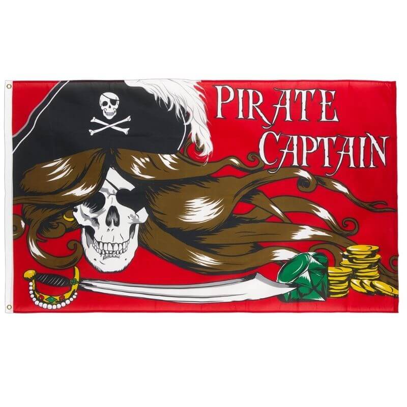 Drapeau pirate Dame De Sang - fourreau 2 oeillets