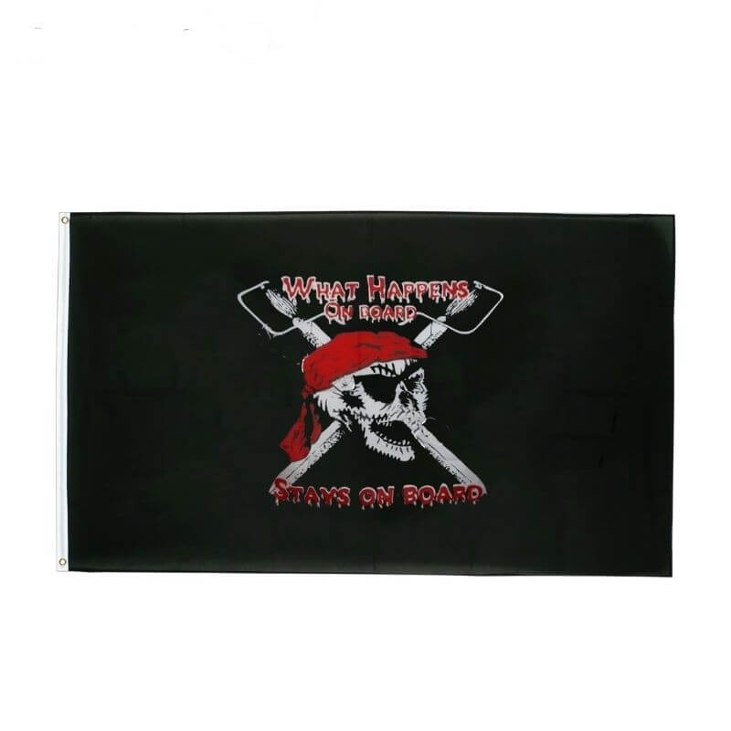 Drapeau pirate Loi Du Ponant - fourreau 2 oeillets