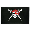 Drapeau pirate Soie Sanglante - fourreau 2 oeillets
