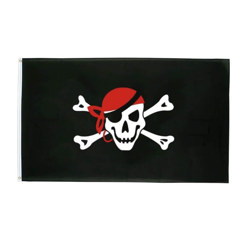 Drapeau pirate Œil Maudit - fourreau 2 oeillets