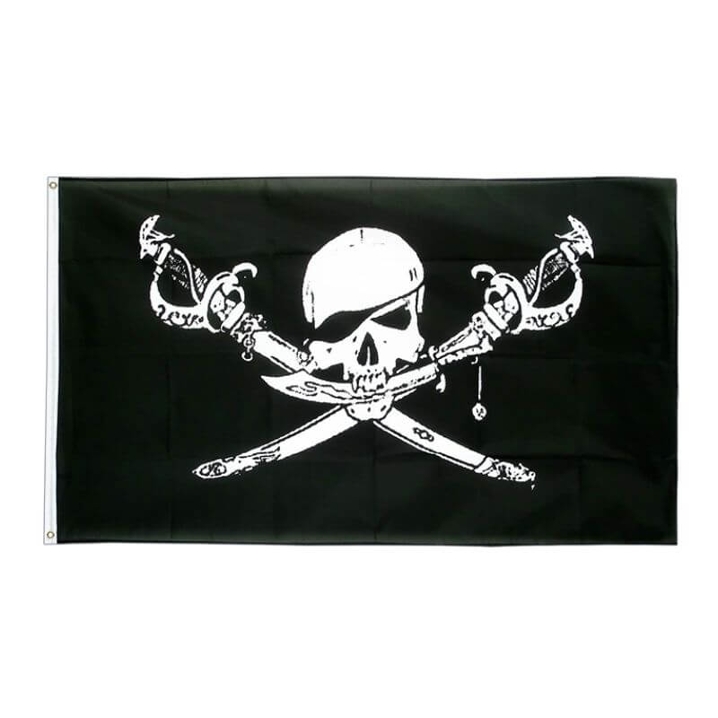 Drapeau pirate Maître Des Océans - fourreau 2 oeillets