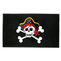 Drapeau pirate Crâne Du Commandant - fourreau 2 oeillets