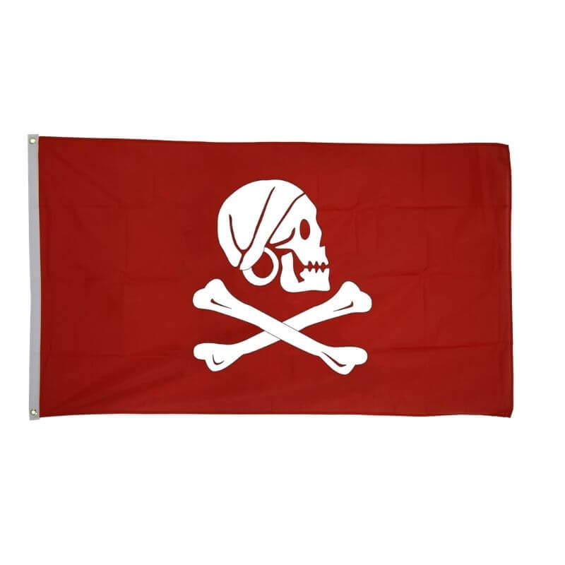 Drapeau pirate Carnage Écarlate - fourreau 2 oeillets