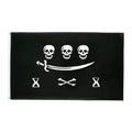 Drapeau pirate Triple Menace - fourreau 2 oeillets