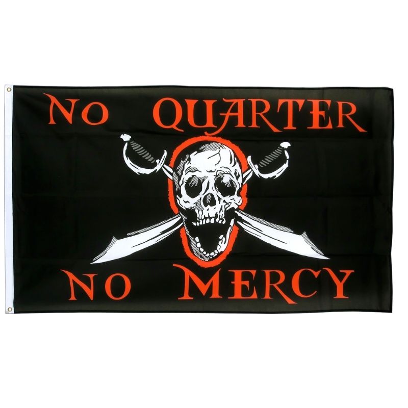 Drapeau pirate Grâce Refusée - fourreau 2 oeillets
