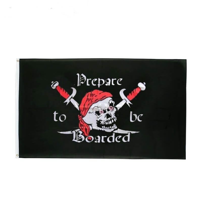 Drapeau pirate À L'Abordage - fourreau 2 oeillets