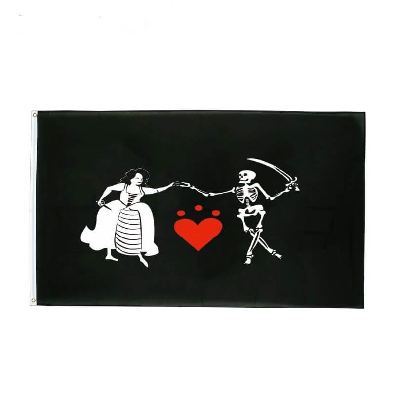 Drapeau pirate La Flamboyante - fourreau 2 oeillets