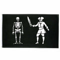Drapeau pirate Bartholomew Roberts - fourreau 2 oeillets