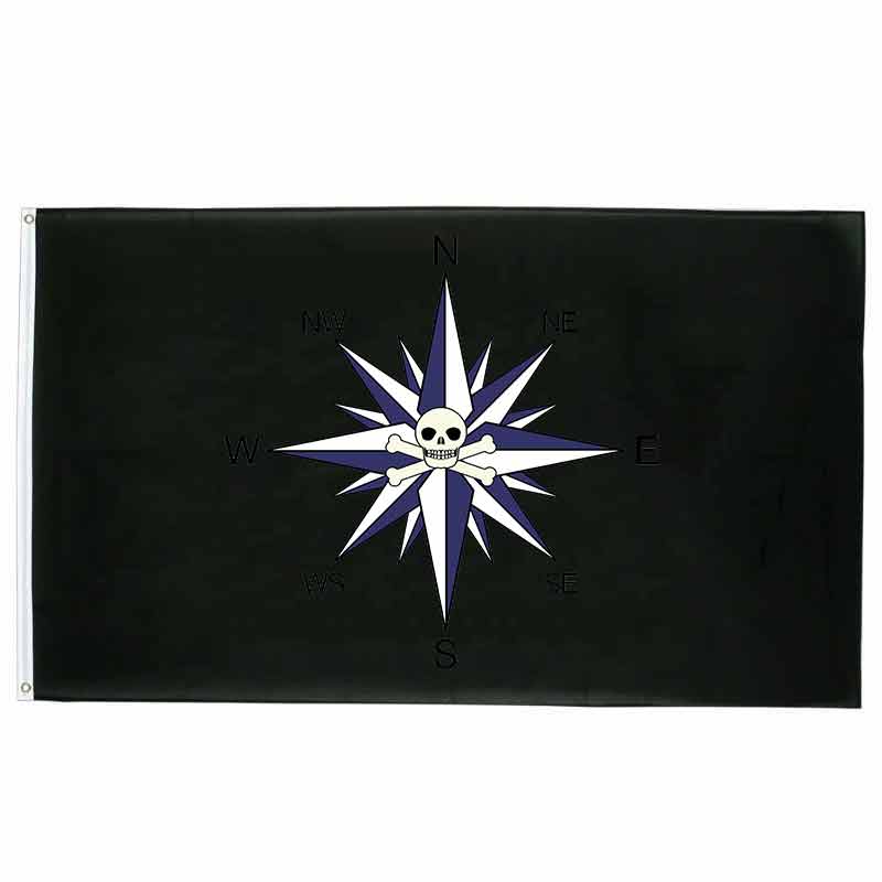 Drapeau pirate Cap Maudit - fourreau 2 oeillets
