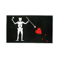 Drapeau pirate Barbe Noire - fourreau 2 oeillets