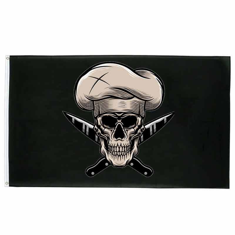 Drapeau pirate Cambuse Fatale - fourreau 2 oeillets
