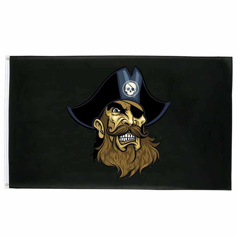 Drapeau pirate L'Impitoyable - fourreau 2 oeillets