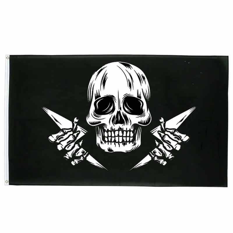 Drapeau pirate Trépas Éclair - fourreau 2 oeillets