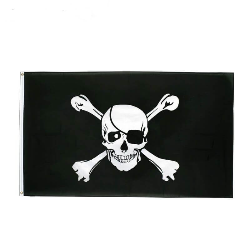 Drapeau pirate La Buse - fourreau 2 oeillets
