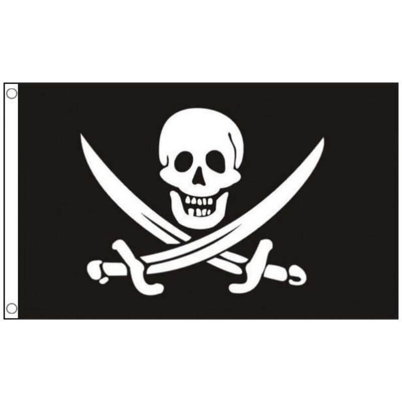 Drapeau pirate Calico Jack - fourreau 2 oeillets