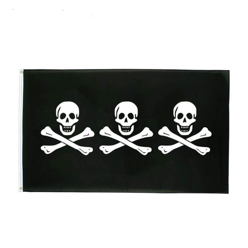 Drapeau pirate Christopher Condent - fourreau 2 oeillets
