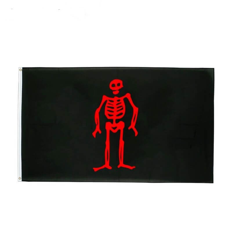 Drapeau pirate Edward Low - fourreau 2 oeillets